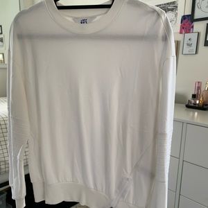 White crewneck sweatshirt